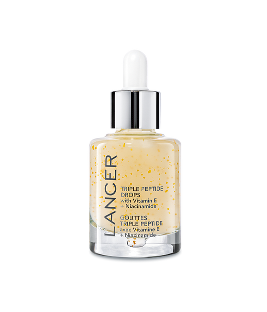 Lancer Triple Peptide Drops with Vitamin E and Niacinamide on a white background