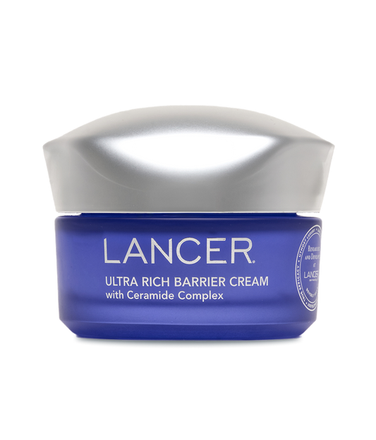 Lancer Ultra Rich Barrier Cream jar on a white background