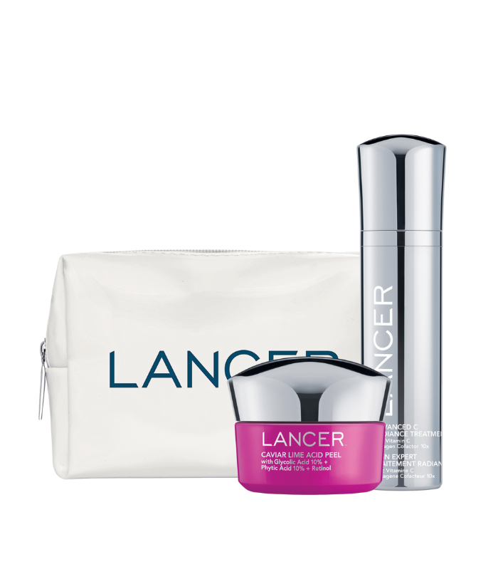 Brightening Skincare Kit | Vitamin C & Acid Peel Set | Lancer Skincare