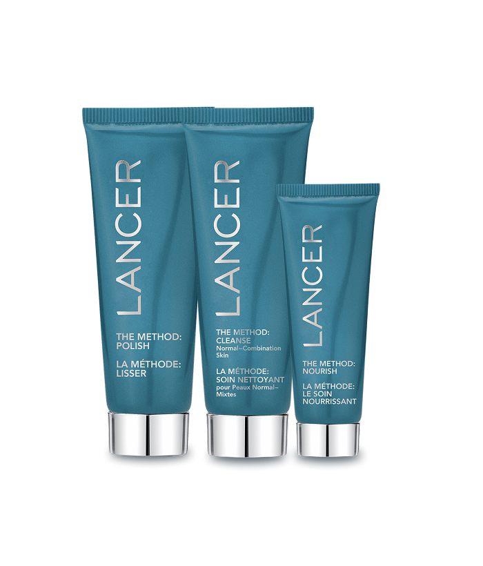 Three Lancer skincare products on a white background-Lancer Skincare