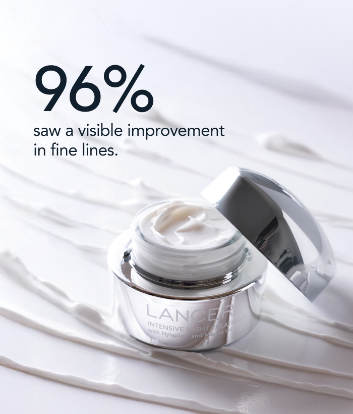 Silver jar of Lancer skincare cream with text on a white background-Lancer Skincare