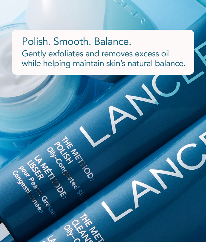 Lancé skincare products with text on a blue background-Lancer Skincare