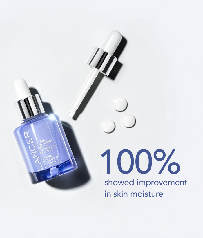 Lancer serum bottle with dropper and text on a light gray background-Lancer Skincare