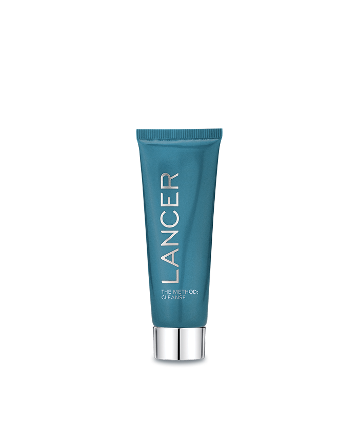 Blue skincare tube labeled 'Lancer' on a white background-Lancer Skincare
