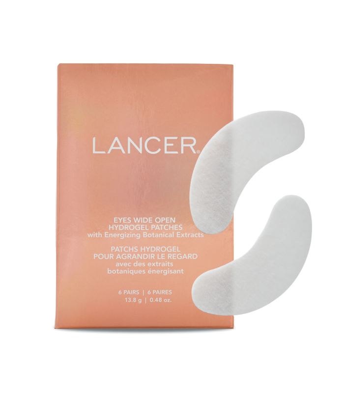Lancer hydrogel patches with packaging on a white background