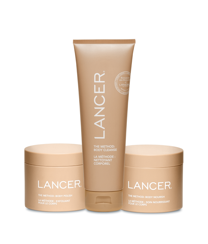 Three Lancer skincare products on a white background-Lancer Skincare