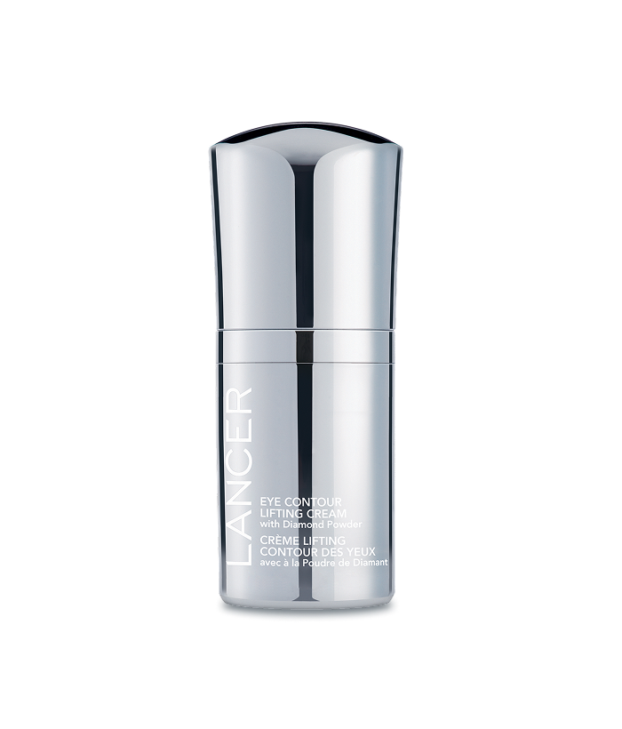 Lancé eye contour lifting cream bottle on a white background