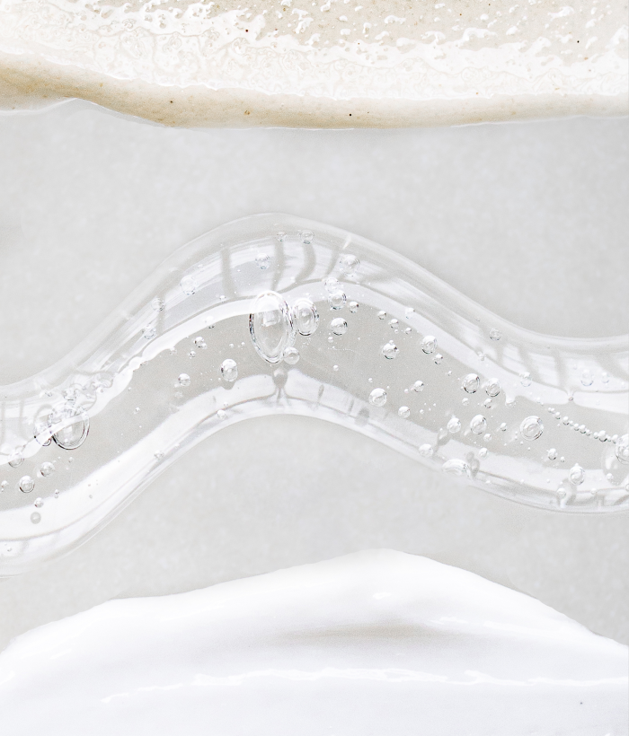 Close-up of a white surface with a textured skincare products-Lancer Skincare