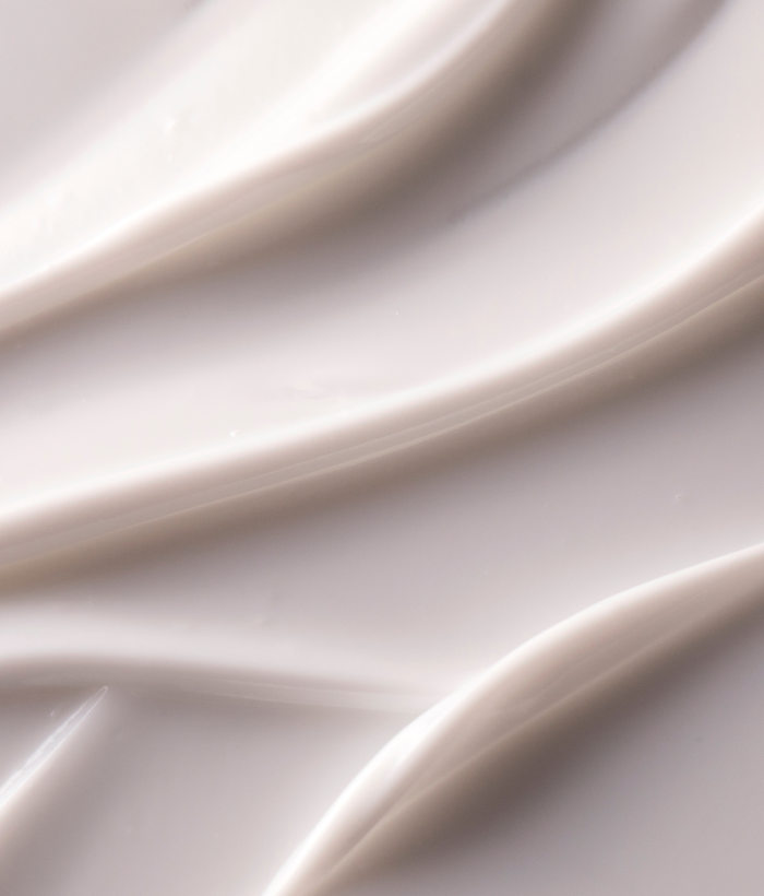 Close-up of smooth, white moisturizer