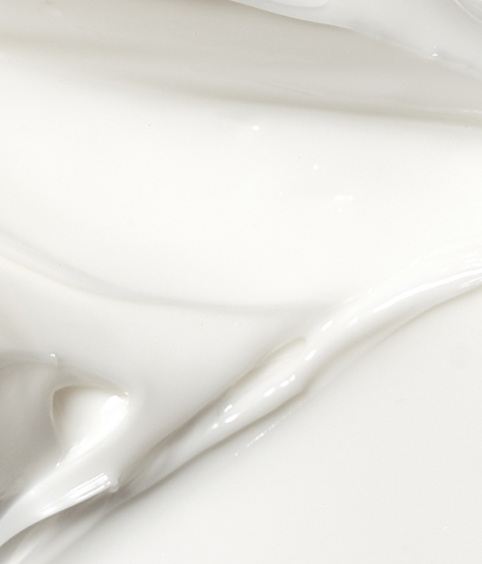 Close-up of smooth, white face moisturizer