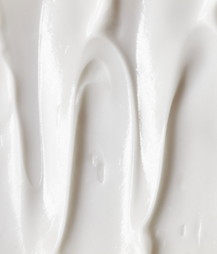 Close-up of smooth, white cream texture-Lancer Skincare